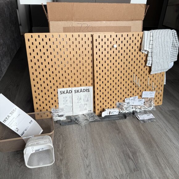 Ikea SKÅDIS Pegboard $100 bundle with FREE Items and extra accessories - Picture 2 of 11